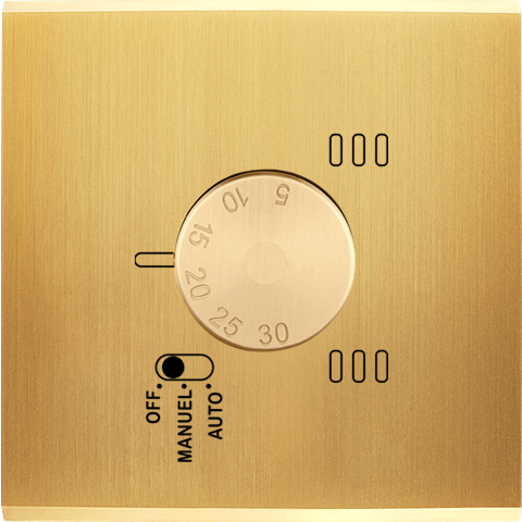 Façade laiton satine simple thermostat magnet (187-419M)