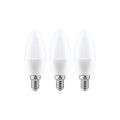 Paulmann pack de 3 led flamme 4 w e14 2