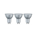 Ampoule réflecteur led pack de 3 gu10 6,5w 425lm 2700k 36° Alu