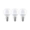 Ampoule LED pack de 3 sphérique 5,5w 470lm E14 2700K Opale