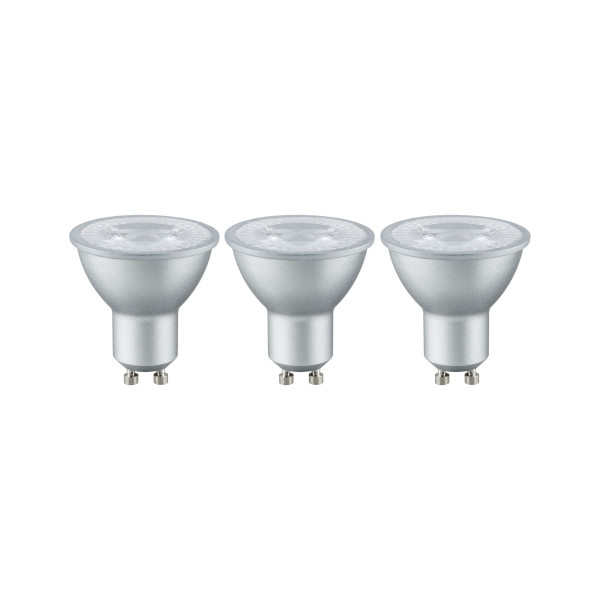 Ampoule réflecteur led pack de 3 gu10 4w 230lm 2700k 36° alu