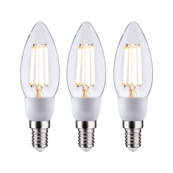 Ampoule led pack de 3 flammes e14 525lm 2,5w 3000k clair 230v