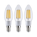 Ampoule led pack de 3 flammes e14 525lm 2,5w 3000k clair 230v