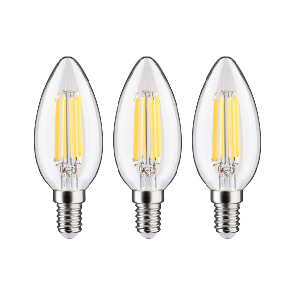 Ampoule led e14 ecoline 2,5w x3 525lm 3000k classe a d35mm h98mm clair