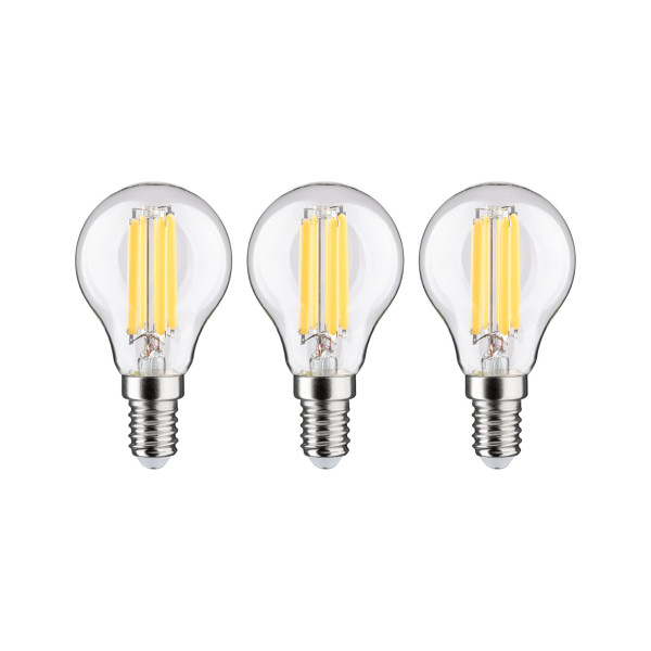 Ampoule led e14 ecoline standard 2,5w x3 525lm 3000k classe a d45mm h98mm clair