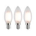 Ampoule led ecoline e14 3er pack kerze 525lm 2,5w 3000k matt 230v