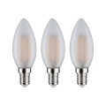 Ampoule led ecoline e14 3er pack kerze 525lm 2,5w 3000k matt 230v