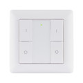 Commutateur mural zigbee on/off/gradable x2 bascule type batt. cr2025 blanc/syn