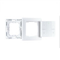 Commutateur mural zigbee on/off/gradable x2 bascule type batt. cr2025 blanc/syn