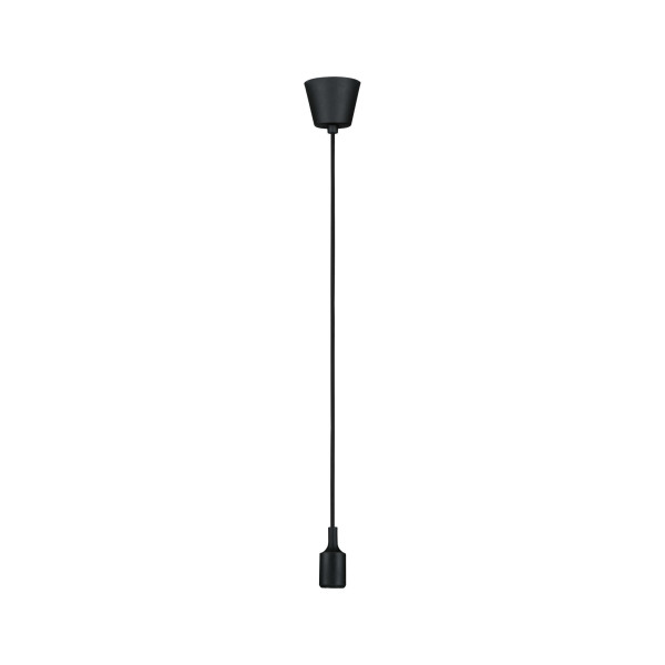 Suspension ketil ip44 max1x20w e27 noir 230v silicone/plastique