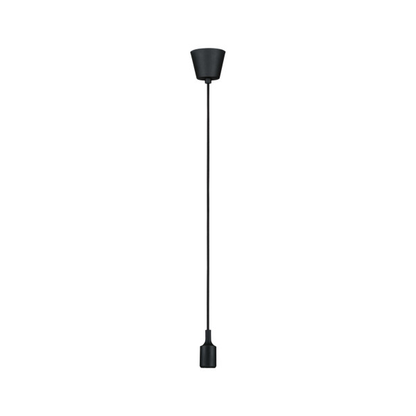 Suspension ketil max1x20w e27 noir 230v silicone/plastique