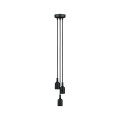 Suspension ketil max3x20w e27 noir 230v silicone/plastique