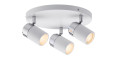 Projecteur Plafonnier Paulmann Zyli - 3 Sources - sans Ampoule - Max 10W - GU10 - Blanc Et Chrome