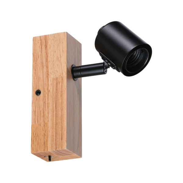 Spot arvid max. 1x20w e27 230v noir/bois