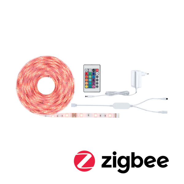 Kit strips simpled 5m rgb zigbee 230/12v cc blanc métal synth