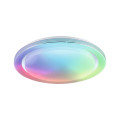 Applique/plafonnier rainbow dynamic rgb tunw led _w 450mm blanc/chrome