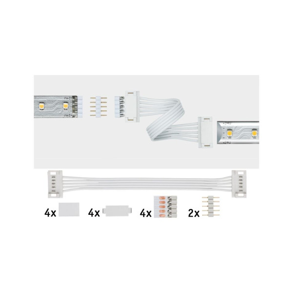 Pack de 2 Connecteurs Universels Blancs MaxLED Paulmann