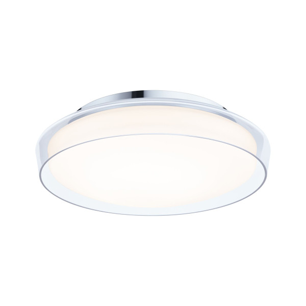 Plafonnier luena ip44  led chrome 230v verre/metal