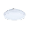 Plafonnier luena ip44  led chrome 230v verre/metal