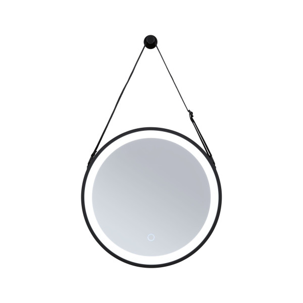 Miroir miro rond avec cadre ip44 tunw led 7,5w 400mm noir 230v metal/ac