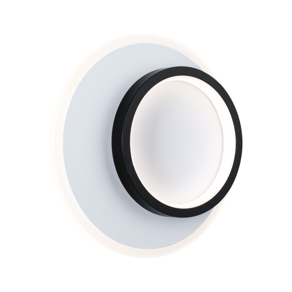 Applique 2form rond led 16,5w 2060lm 4000k d.240mm noir & blanc 230v plastique