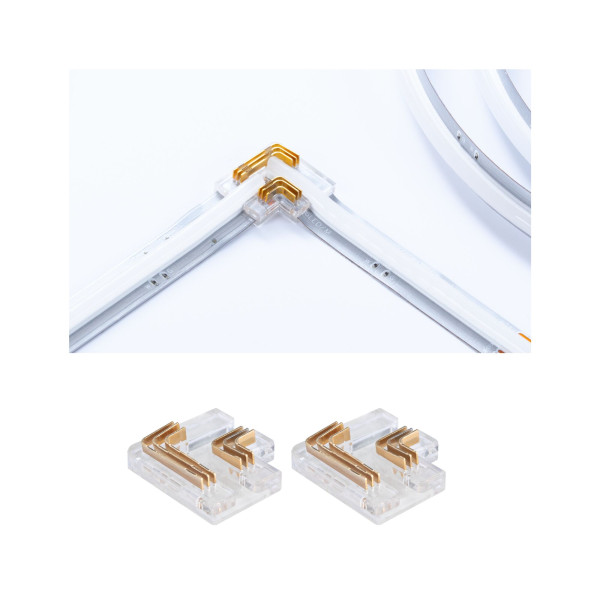 Maxled 90°-connector full-line cob rgbw 2700k max. 144w transparent