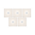 Lumitiles basic set square 10x10cm 5x0,8w 2700k 12v blanc syn/alu