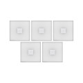 Lumitiles basic set square 10x10cm 5x0,8w 2700k 12v blanc syn/alu