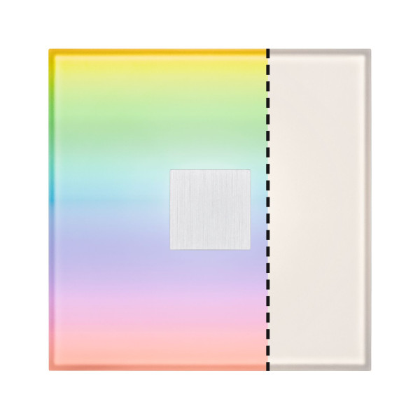 Extension lumitiles square 10x10cm 1x0,75w rgbw blanc plastique/alu