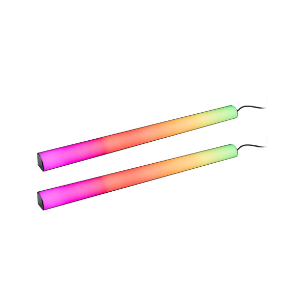 Dynamic light sticks 2x60cm rainbow rgb 230/24v 2x1w noir/alu/plastique