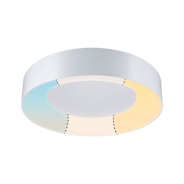 Plafonnier homespa casca ip44 whitesw led 1x23w 400mm bc 230v met/syn