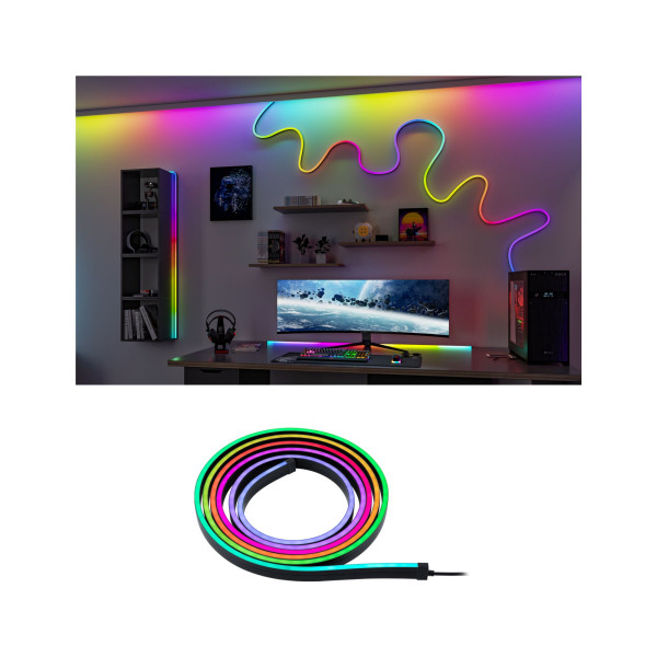 Entertainled black neon usb 3m 5w 5v dc 252led rgbw noir