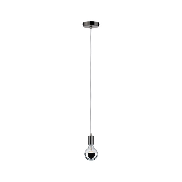 Suspensions larus ip44 max1x20w e27 chrome noir 230v métal