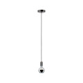 Suspensions larus ip44 max1x20w e27 chrome noir 230v métal