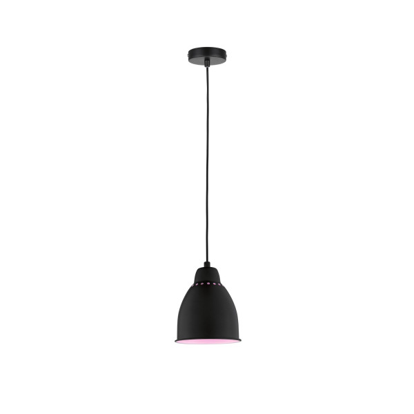 Neordic suspension hilla max. 1x40w e27 noir 230v metal