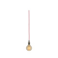 Eldar suspension avec prise max 1x20w e27 rouge/bruni 230v metal