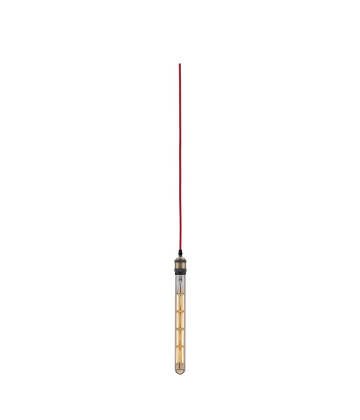 Eldar suspension avec prise max 1x20w e27 rouge/bruni 230v metal