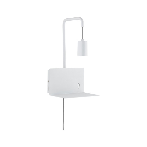 Applique + tablette calvani max 1x40w e27 blanc 230v métal