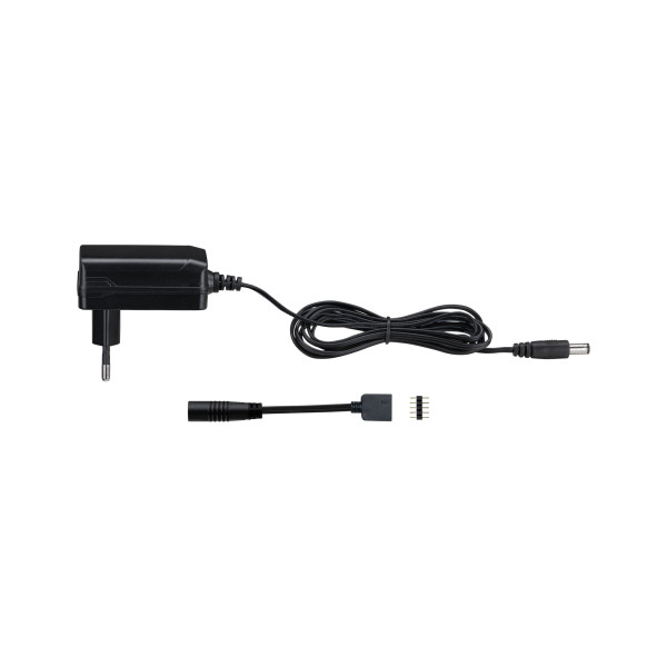 Alimentation led universal plug-in 12w 230/24v dc noir synthétique