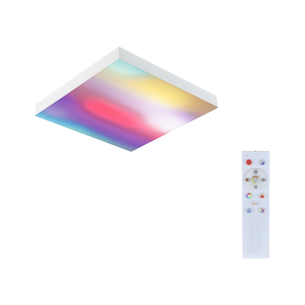 Panneau led loria rainbow 295x295mm 13,2w 1140lm dynamic rgwb métal blanc 230v