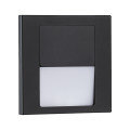 Encastré mural tsaro carré 1,2w noir 230v