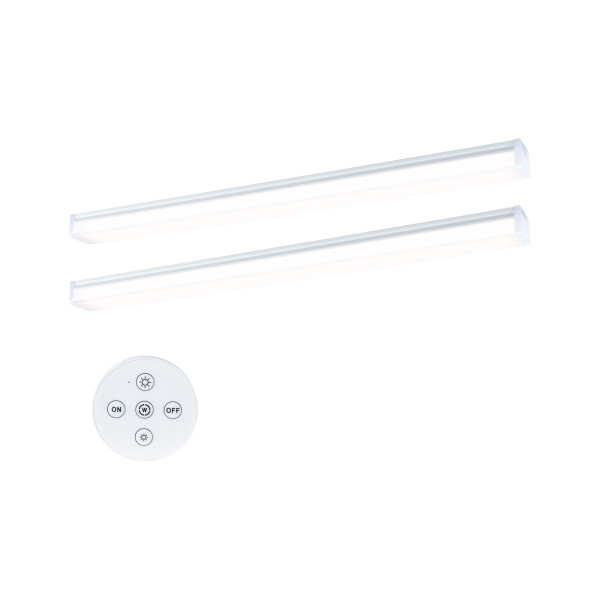 Luminaires meuble kit barreo 300mm x2 3w 360lm whiteswitch 230/24v blanc