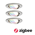 Encastré nova zigbee coin rgbw orientable led 3x6,5w 230v 51mm eisen geb