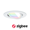 Encastré nova zigbee coin rgbw orientable led 1x6,5w 230v 51mm blanc matt