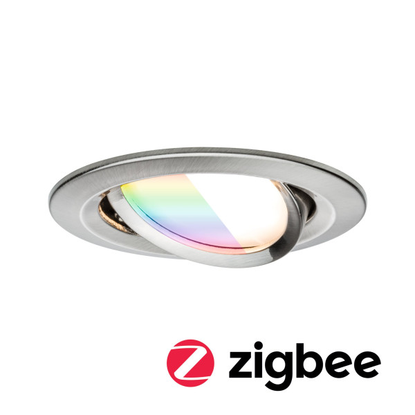 Encastré nova zigbee coin rgbw orientable led 1x6,5w 230v 51mm eisen geb