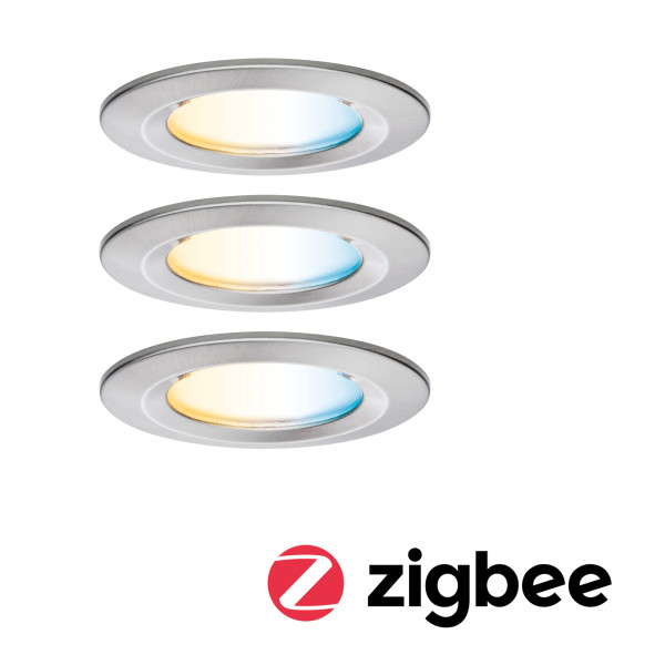 Encastré nova zigbee coin tunable white ip44 led fixe 3x6,5w 230v 51mm eisen geb