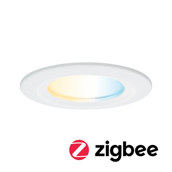 Encastré nova zigbee coin tunable white ip44 led fixe 1x6,5w 230v 51mm blanc matt