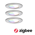 Encastré nova zigbee coin rgbw ip44 led fixe 3x6,5w 230v 51mm eisen geb