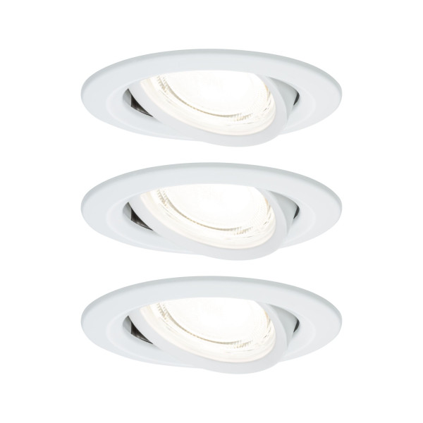 Encastré nova coin eek a orientable led 3x2,7w 230v 51mm blanc matt