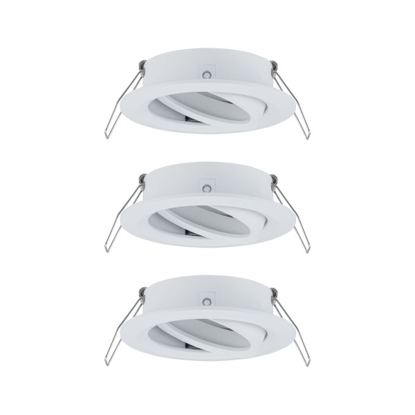 Enc choose 3 spots orientables max 3x10w 230v 51mm blanc dépoli alu